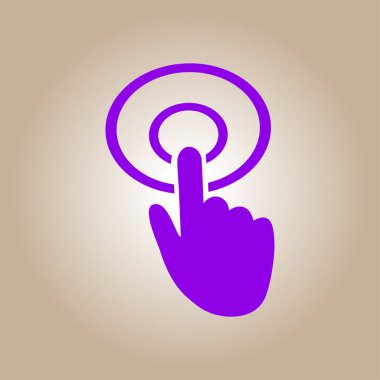 El imleç işareti simgesi. El işaretçi simgesi. Modern UI Web sitesi gezinme. Düz tasarım. EPS 10.