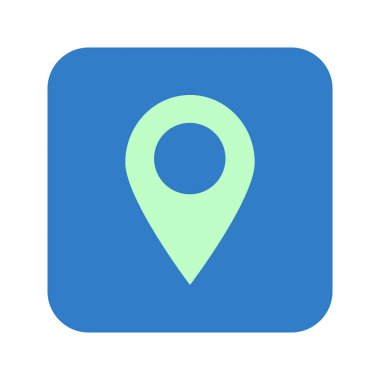 Harita işaretçi simgesi. GPS konumu sembolü. Düz tasarım stili. Vektör Eps 10.