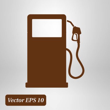 Benzin pompa meme işareti. Benzin istasyonu simgesi. Düz tasarım stili.