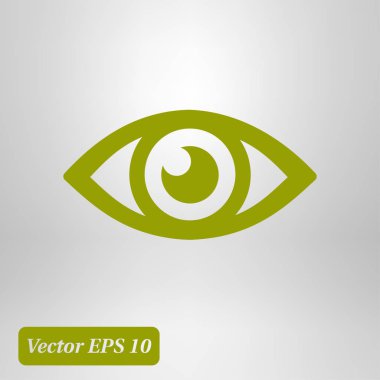Göz simgesini. Düz tasarım stili.