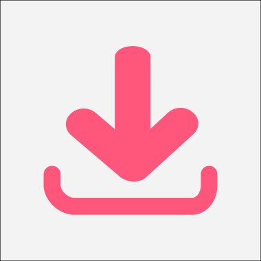 Simgesini indirin. Düğme yükleyin. Düz stil.