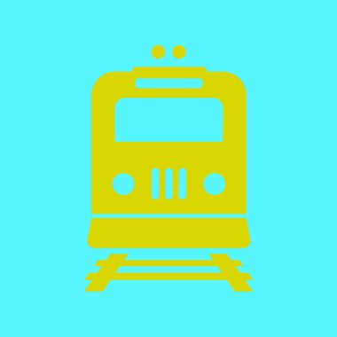 Tren simgesi. Metro erkek. Tren istasyonu işareti.