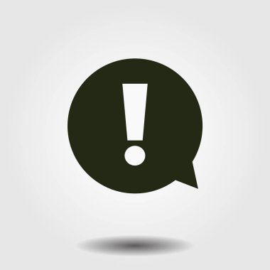  Ünlem işareti. Ünlem işareti. Tehlike uyarı sembolü. Düz tasarım stili. Vektör Eps 10.