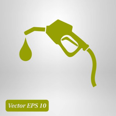 Benzin pompa meme işareti. Benzin istasyonu simgesi. Düz tasarım stili.