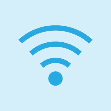 WiFi sembolü. Vektör kablosuz ağ kutsal kişilerin resmi. Düz tasarım