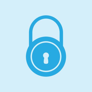 Kilit simgesi. Düz tasarım tarzı. Vektör EPS10.