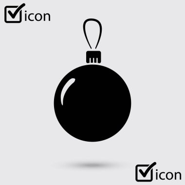 Noel topları simgesi. Yılbaşı Dekorasyonu. Tüm Noel ve yeni yıl kutlamak için.