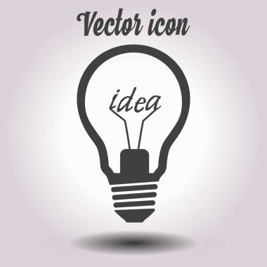 ışık lamba işareti simgesi. fikir sembolü.