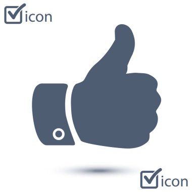 Simge gibi. El parmak tabela. Sembol başparmak. Düz tasarım stili. 