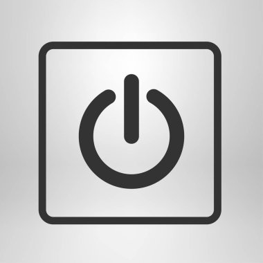 Güç işareti simgesi. Düz tasarım stili.  