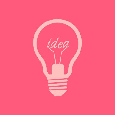 ışık lamba işareti simgesi. fikir sembolü.