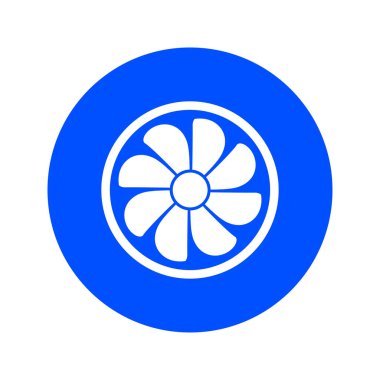 Egzoz vantilatörü simgesi. Havalandırma sembolü.