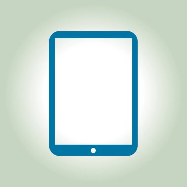 Modern dijital tablet Pc simgesi. Düz tasarım simgesi. EPS 10 vektör.