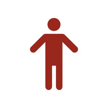 İnsan erkek işaret simgesi. Erkek Sembolü. Erkekler tuvaleti. Düz stil. EPS 10.