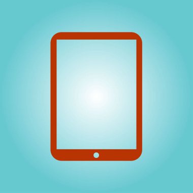Modern dijital tablet Pc simgesi. Düz tasarım simgesi. EPS 10 vektör.