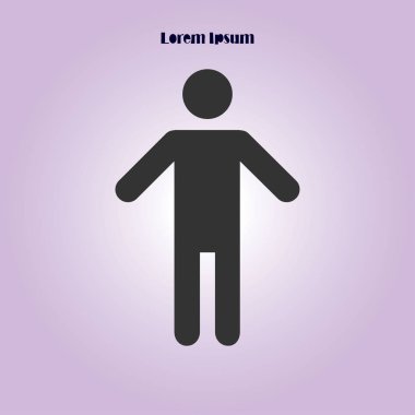 İnsan erkek işaret simgesi. Erkek Sembolü. Erkekler tuvaleti. Düz stil. EPS 10.