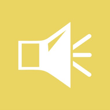 Hoparlör simgesi. Hoparlör ses işareti simgesi. Sembol ses. Düz tasarım stili. Vektör Eps 10.