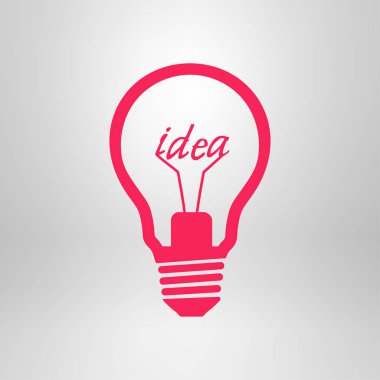 ışık lamba işareti simgesi. fikir sembolü.