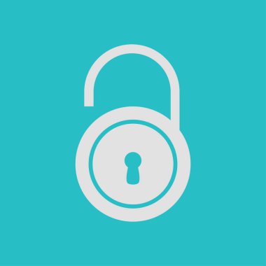 Simgesini kilidini. Düz tasarım stili. Vektör Eps10 