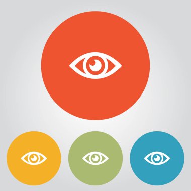 Göz simgesini. Düz tasarım stili.