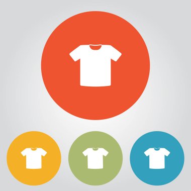 T-shirt işareti simgesi. Giysi sembolü. Düz tasarım stili.