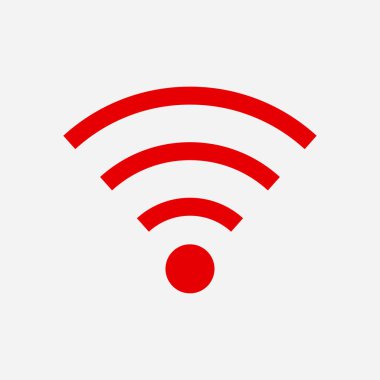 WiFi sembolü. Vektör kablosuz ağ kutsal kişilerin resmi. Düz tasarım