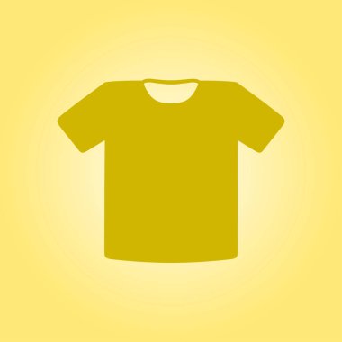 T-shirt işareti simgesi. Giysi sembolü. Düz tasarım stili.