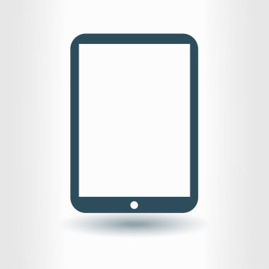 Modern dijital tablet Pc simgesi. Düz tasarım simgesi. EPS 10 vektör.