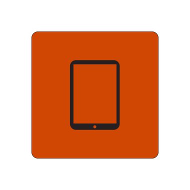 Modern dijital tablet Pc simgesi. Düz tasarım simgesi. EPS 10 vektör.