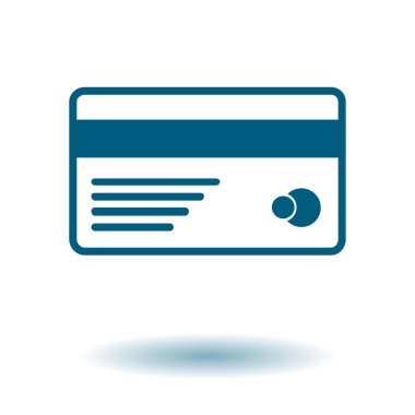 Vektör kredi kartı simgesi. Düz tasarım stili. EPS 10.