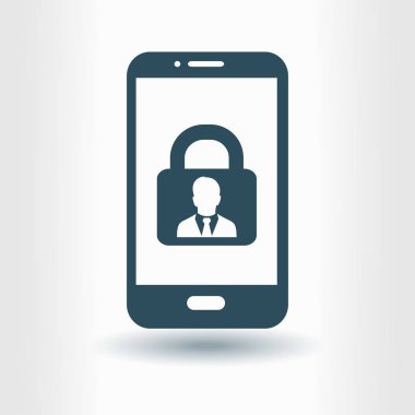 İnternet güvenliği konsepti ikonu. Tanımlama ve koruma simgesi.