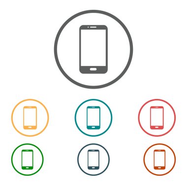 Akıllı telefon simgesinin vektör illüstrasyonu 