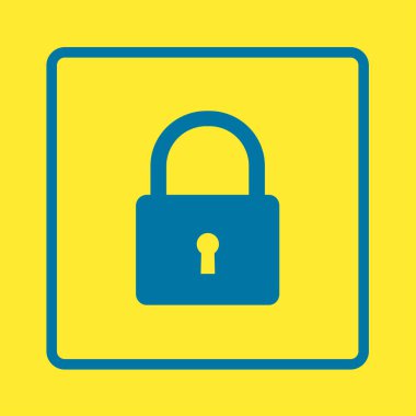 Kilit simgesi. Düz tasarım tarzı. Vektör EPS10.