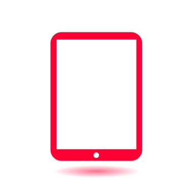Modern dijital tablet Pc simgesi. Düz tasarım simgesi. EPS 10 vektör.