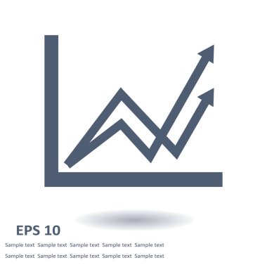 İş grafiği. Grafik düz simgesi