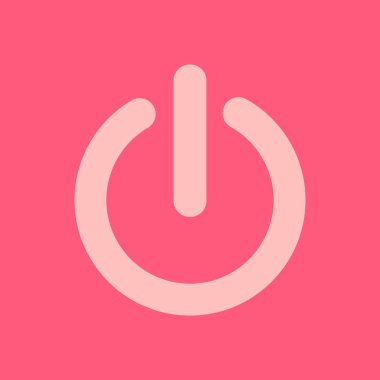 Güç işareti simgesi. Düz tasarım stili.  