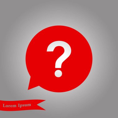 Soru işareti simgesi. Yardım sembolü. SSS işareti. Düz tasarım tarzı. EPS 10.
