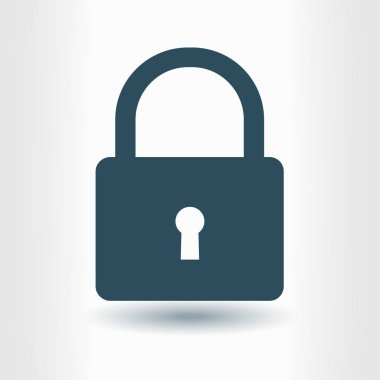 Kilit simgesi. Düz tasarım tarzı. Vektör EPS10.