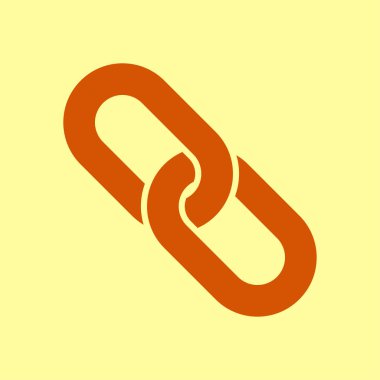 Bağlantı tek simge. Zincir bağlantı erkek.