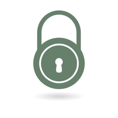 Kilit simgesi. Düz tasarım tarzı. Vektör EPS10.