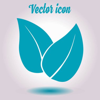 Yaprak simgesi. Taze doğal ürün simgesi. Organik ürün işareti. Düz tasarım stili.