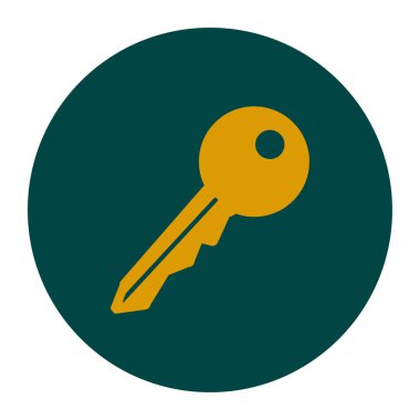 Anahtar simgesi. Kilit erkek. Güvenlik işareti. Düz tasarım stili.