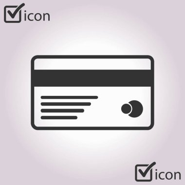 Vektör kredi kartı simgesi. Düz tasarım stili. EPS 10.