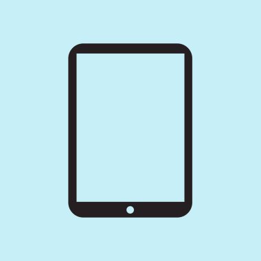 Modern dijital tablet Pc simgesi. Düz tasarım simgesi. EPS 10 vektör.