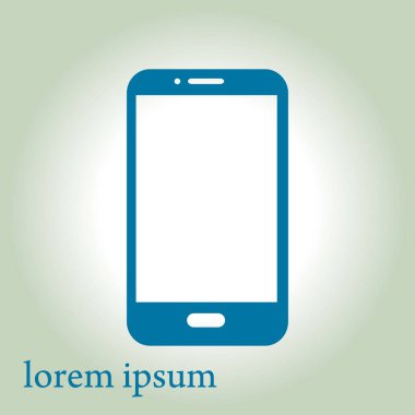 Akıllı telefon simgesinin vektör illüstrasyonu 