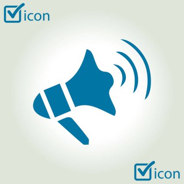 Yakında simge megafon. hoparlör simgesi.