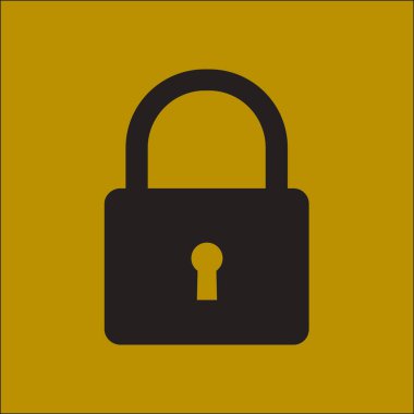 Kilit simgesi. Düz tasarım tarzı. Vektör EPS10.