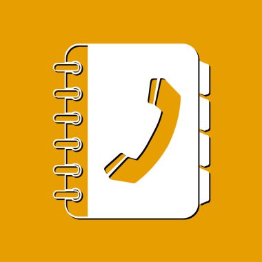 Telefon Rehberi düz simgesi. Düz tasarım stili.