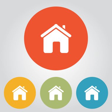 Düz stil vektör ev simgesini