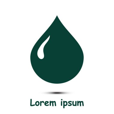 Kan damlası ikonu. Vektör illüstrasyonu